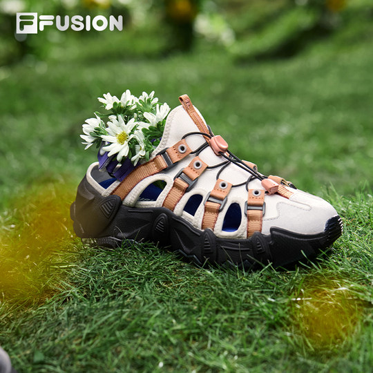 山脉凉鞋丨FILA FUSION斐乐户外网面洞洞鞋男夏季透气登山鞋女鞋
