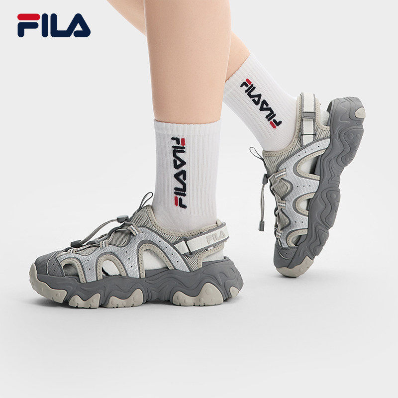 FILA斐乐猫爪凉鞋女鞋2024夏季新款溯溪鞋沙滩鞋凉拖老爹鞋玛丽珍