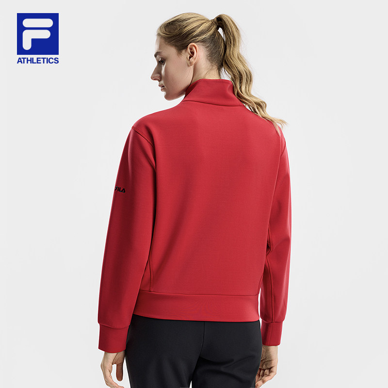 FILA 斐乐官方女子套头卫衣2026春季新款健身运动半拉链针织上衣,淘宝优惠券,粉丝福利购,淘宝优惠卷