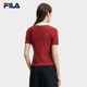 FILA ແຂນສັ້ນ knitted sweatshirt ກິລາ polo ແມ່ຍິງ