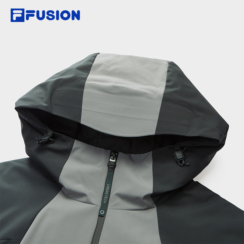 FILA FUSION斐乐潮牌棉服男2026春新款休闲拼色连帽外套宽松上衣,淘宝优惠券,粉丝福利购,淘宝优惠卷