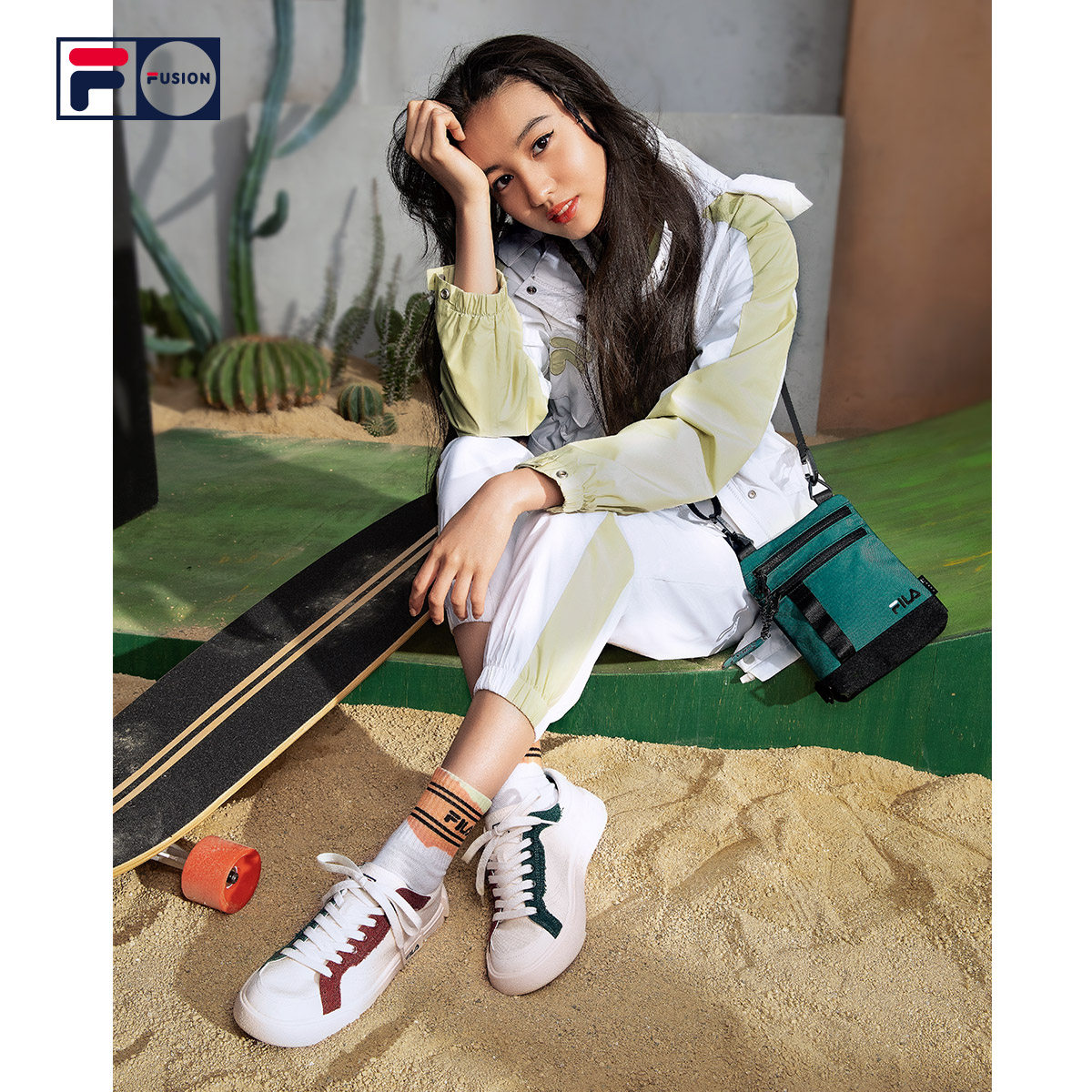 【kōki,同款】fila fusion斐乐女鞋 FILA帆布鞋
