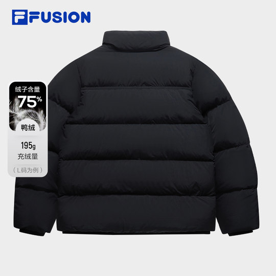FILA FUSION Fila chaqueta de plumón de marca a la moda para hombre 2025 invierno nueva moda casual chaqueta cálida suelta