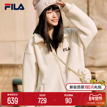 (Yang Power Referral) FILA Fieroy lovers imitation lamb velvet jacket for men and women autumn and winter warm rocking down jackets