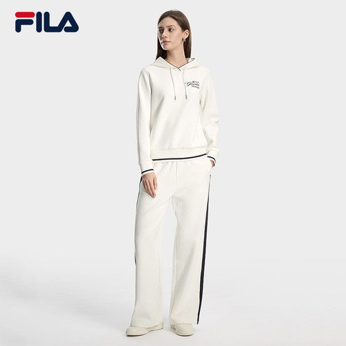 FILA 斐乐官方女子连帽卫衣2026春新款时尚休闲舒适针织长袖上衣 - 图2
