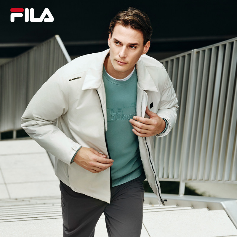 FILA 斐乐官方男棉服2026春新款防泼水简约商务翻领保暖夹克外套,淘宝优惠券,粉丝福利购,淘宝优惠卷