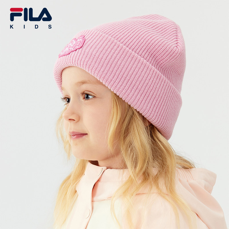 FILA KIDS斐乐儿童针织帽2025冬新款男女小童保暖舒适休闲毛线帽,淘宝优惠券,粉丝福利购,淘宝优惠卷