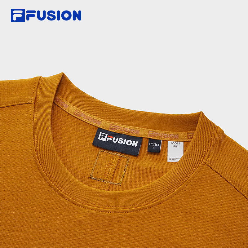 FILA FUSION斐乐潮牌男子针织短袖衫2026春季新款休闲纯棉宽松T恤,淘宝优惠券,粉丝福利购,淘宝优惠卷