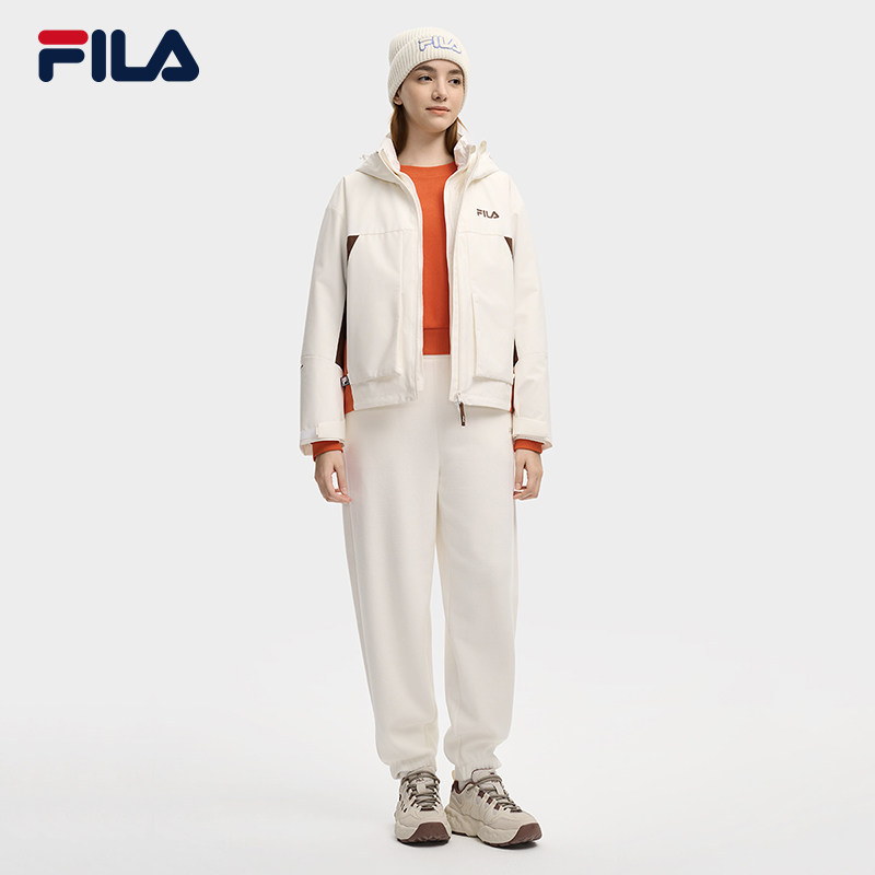 杨幂同款FILA斐乐羽绒服两件套2025冬新款时尚休闲拼色保暖外套女,淘宝优惠券,粉丝福利购,淘宝优惠卷