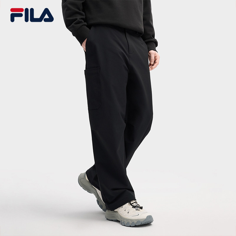 FILA斐乐官方男士梭织长裤2026春季新款休闲加绒直筒运动工装裤,淘宝优惠券,粉丝福利购,淘宝优惠卷