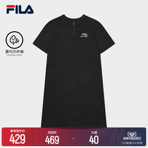 FILA x THE MET JOINT SERIES FILE OFFICIAL WOMENS DRESS Dress 2023 Autumn New Casual Round Collar