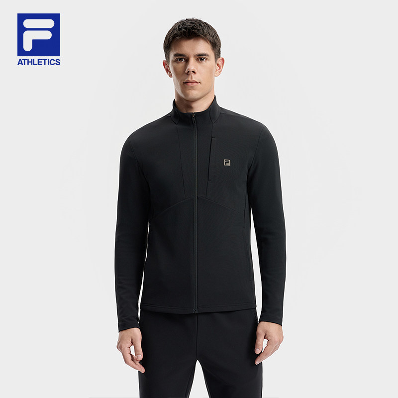 FILA 斐乐官方男士针织长袖外套2025冬新款健身跑步运动基础外套,淘宝优惠券,粉丝福利购,淘宝优惠卷