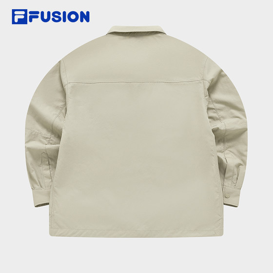 FILA FUSION Fila trendy brand woven long-sleeved jacket men's 2024 spring new loose shirt functional top