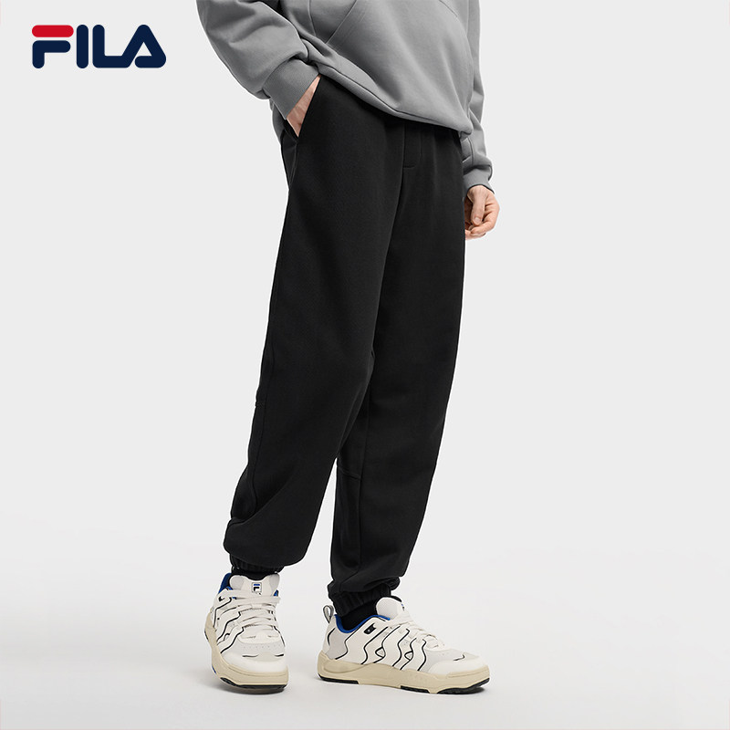 FILA 斐乐官方男士针织长裤2025冬季新款时尚简约休闲舒适收口裤,淘宝优惠券,粉丝福利购,淘宝优惠卷