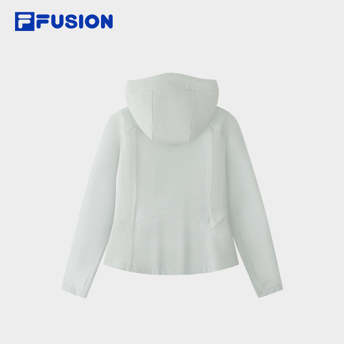 FILA FUSION斐乐潮牌梭织外套女2026春新款休闲百搭基础连帽上衣 - 图0