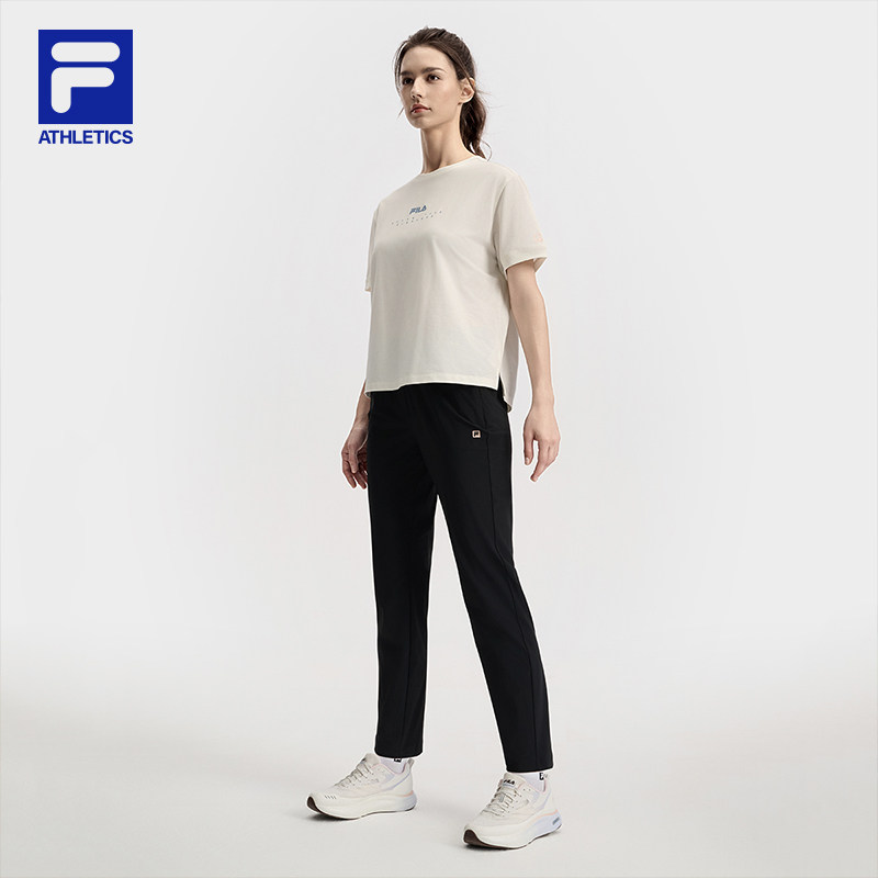 FILA 斐乐官方女士针织长裤2025秋季新款健身裤子运动基础直筒裤,淘宝优惠券,粉丝福利购,淘宝优惠卷