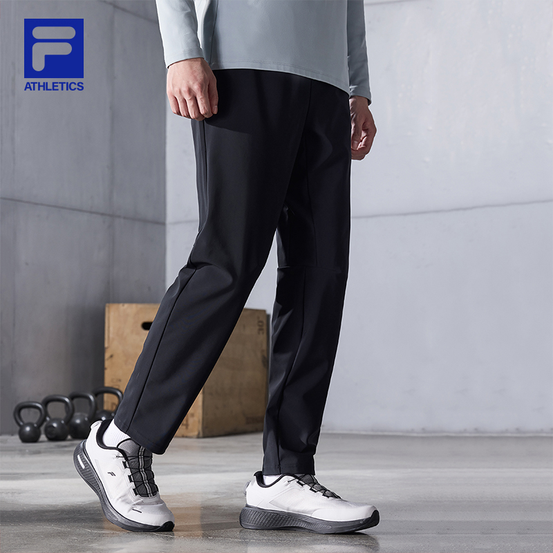 FILA 斐乐官方男士针织长裤2025秋季新款健身运动基础直筒裤子 - 图1