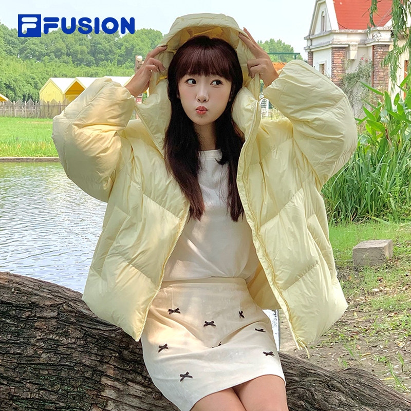 FILA FUSION斐乐潮牌羽绒服女2025冬季新款休闲宽松保暖连帽外套,淘宝优惠券,粉丝福利购,淘宝优惠卷