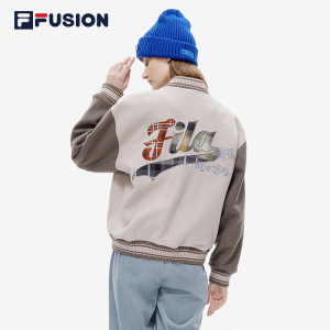 【欧阳娜娜同款】FILA FUSION斐乐潮牌2022冬季女子棒球服外套