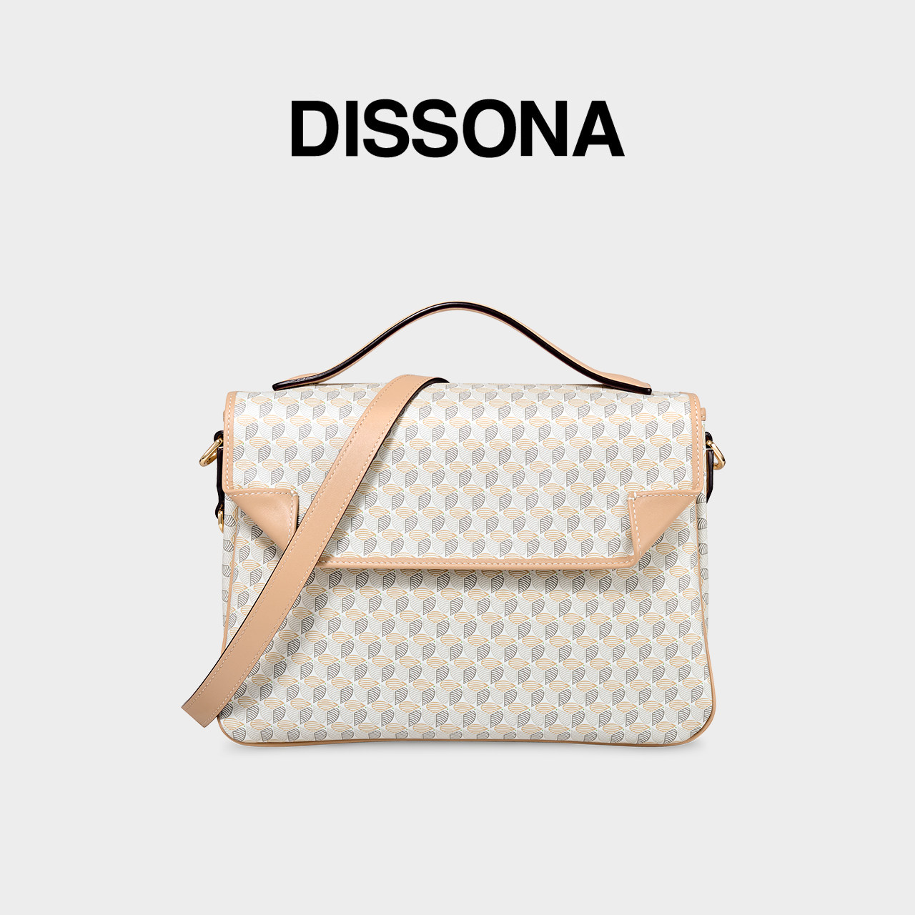 DISSONA迪桑娜女包幸运锦囊邮差包单肩老花托特包腋下包月牙包b,淘宝优惠券,粉丝福利购,淘宝优惠卷