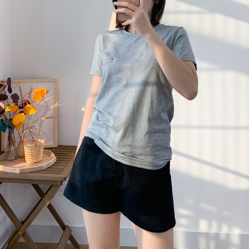 COCO大码女装2021夏新款英文字母印花T恤胖mm百搭显瘦休闲短袖潮 - 图2