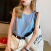 Dopamine green camisole 2026 new summer and autumn women's outer wear sleeveless inner loose bottoming top