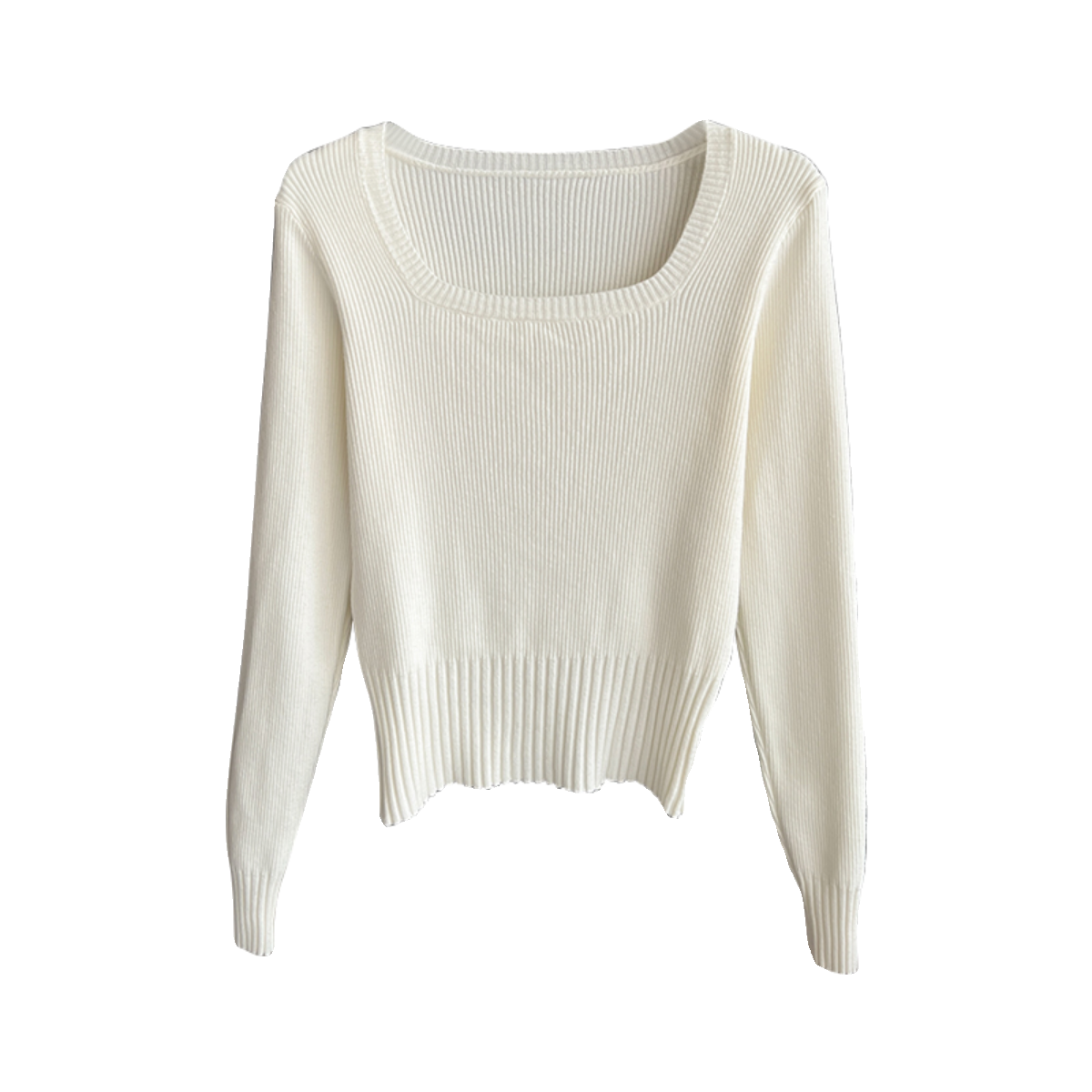 针织衫女早秋季2025年新款高级感修身方领打底衫内搭低领长袖上衣