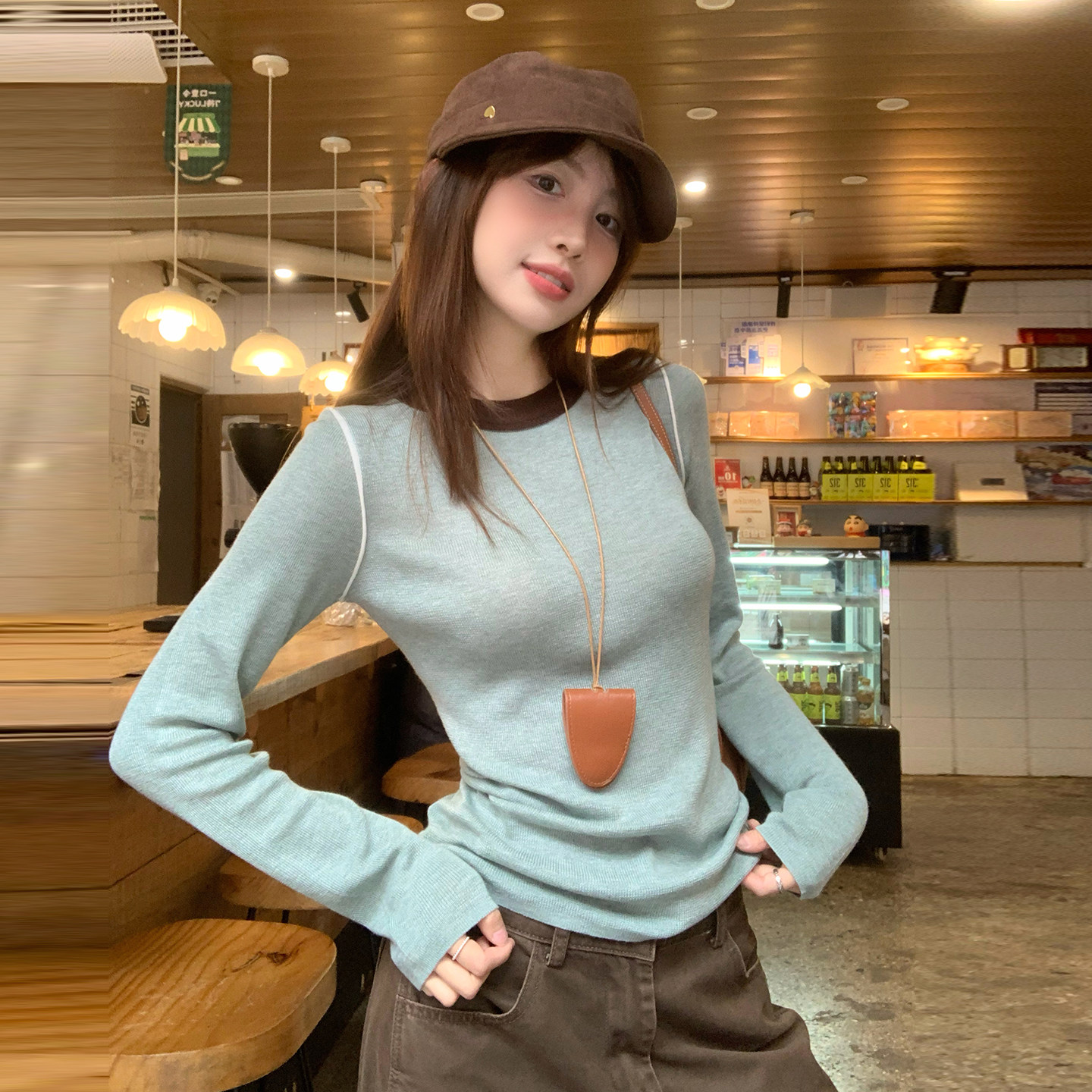 龙妹家黑色圆领打底衫女内搭毛衣2026春季新款修身巨好看针织上衣,淘宝优惠券,粉丝福利购,淘宝优惠卷