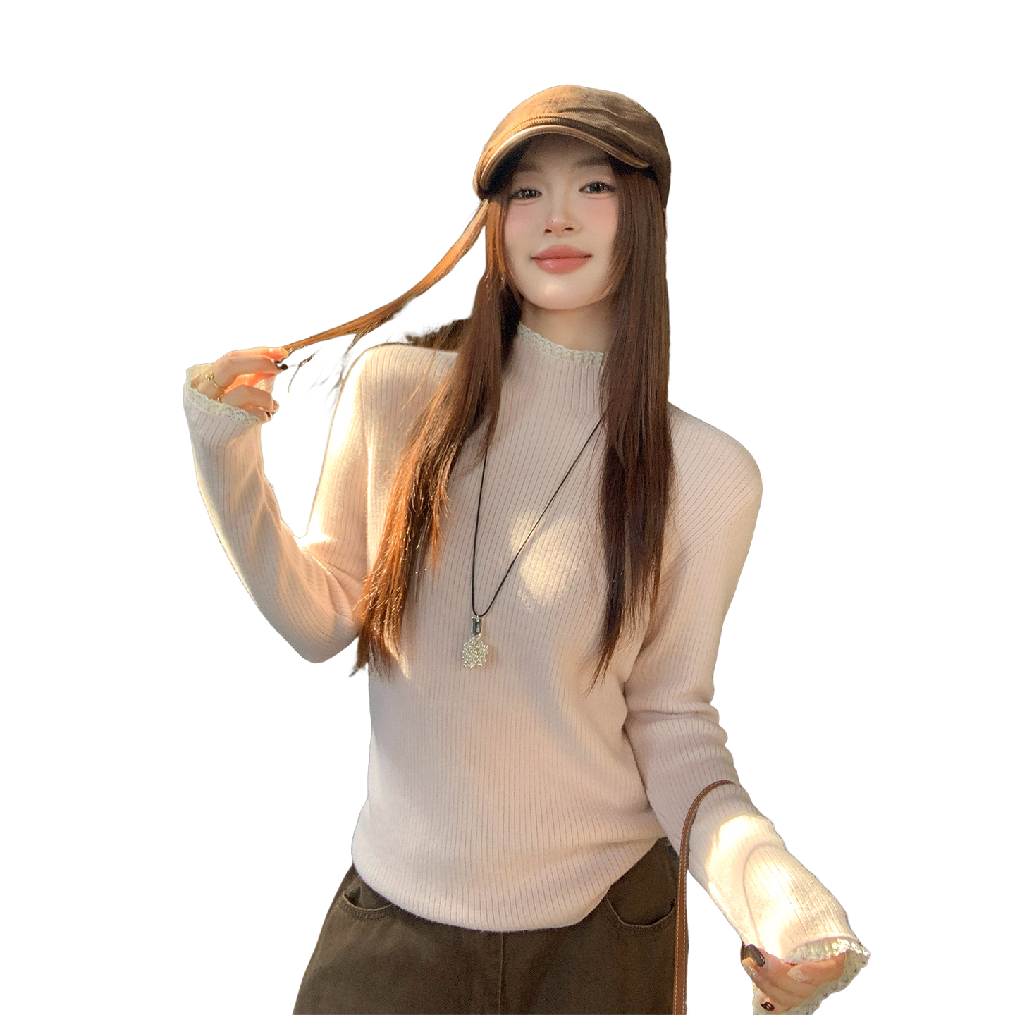 龙妹家半高领加绒加厚毛衣女内搭2025新款冬季保暖上衣针织打底衫,淘宝优惠券,粉丝福利购,淘宝优惠卷