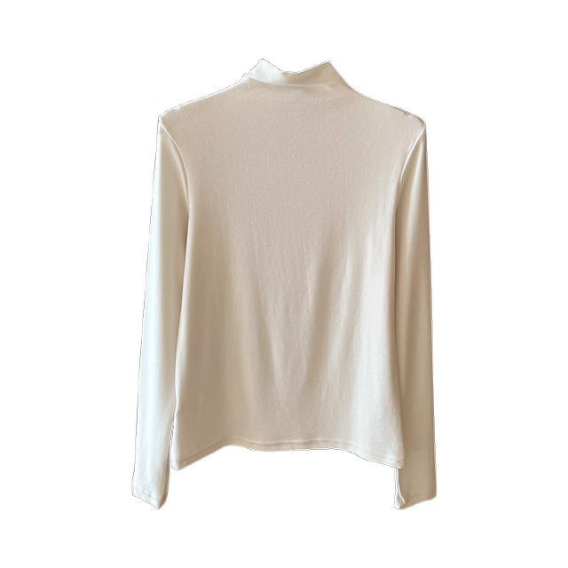 Women's high-end semi-turtle collar long-sleeved bottoming shirt
