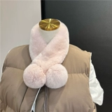 Демисезонный утепленный универсальный двусторонний шарф, с защитой шеи, из натуральной кожи