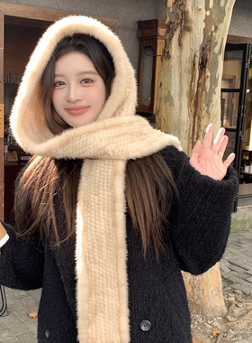 赛雅娜皮草风雪帽水貂毛