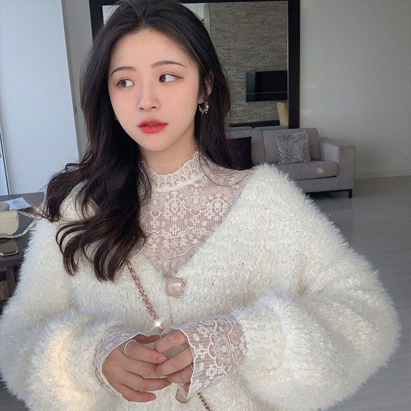 法式赫本风设计感小众早秋季蕾丝衫 veela蕾丝衫/雪纺衫