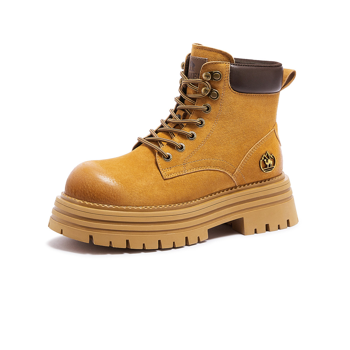 Camel骆驼运动鞋女2025秋大黄靴休闲复古工装靴户外登山鞋马丁靴,淘宝优惠券,粉丝福利购,淘宝优惠卷