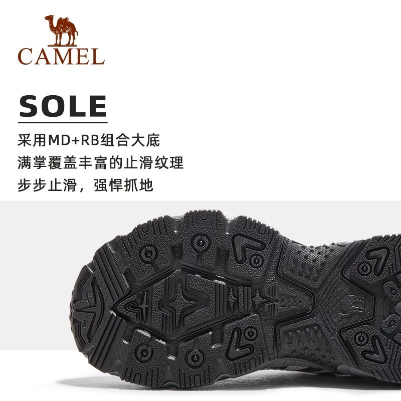 Camel骆驼星尘运动鞋2025秋季新款黑色复古休闲鞋防滑厚底老爹鞋,淘宝优惠券,粉丝福利购,淘宝优惠卷
