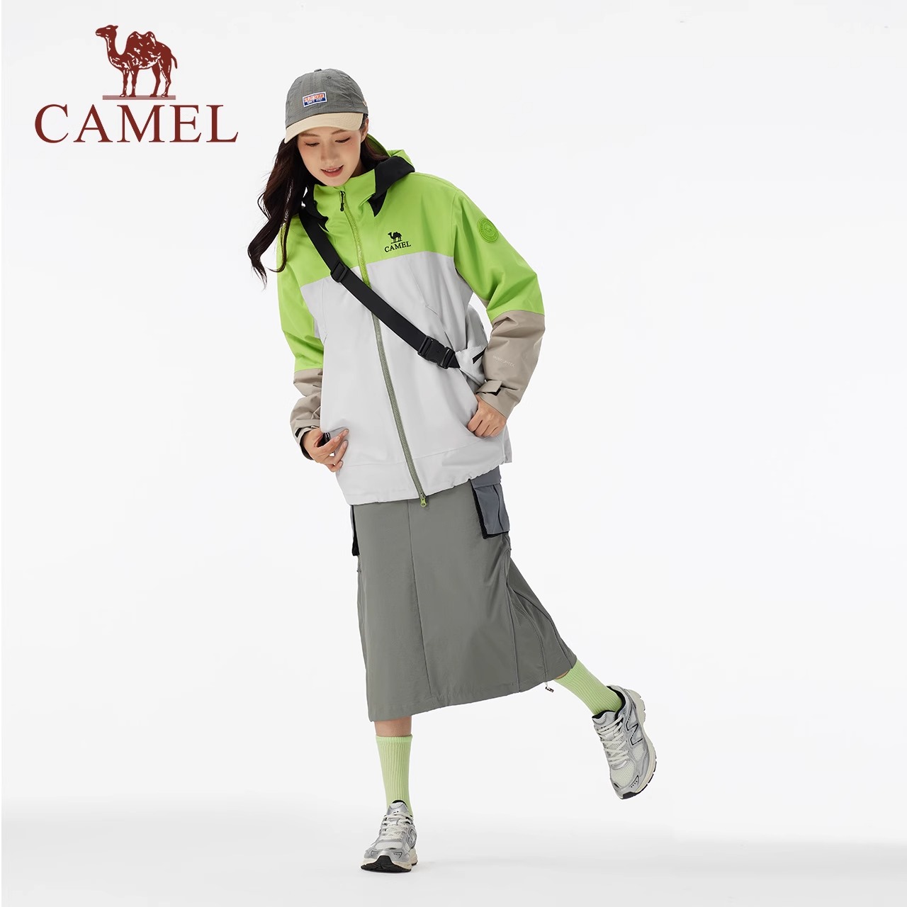 Camel骆驼户外王者凯甲King冲锋衣三合一25新款彩壳外套登山服女
