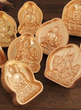 密宗藏传擦擦陶泥制作合金佛像