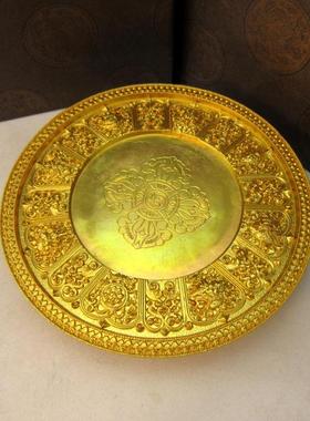 藏传法器供器七宝曼扎盘 曼达盘 曼茶罗 纯铜 供修曼扎带托盘