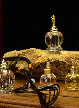 水晶舍利塔吊坠可装藏嘎乌盒