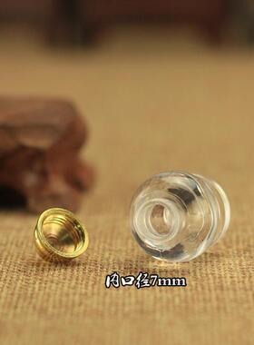 藏传佛塔透明水晶吊坠挂件嘎乌盒