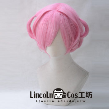 LINCOLN Doki Literary Club Natsuki tie-up style COS wig fruit powder ຜົມປອມ