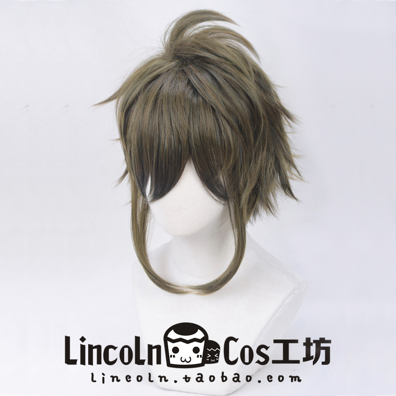 【LINCOLN 】IDOLiSH7 二階堂大和 橄榄绿COSPLAY假发 反翘短发 - 图0