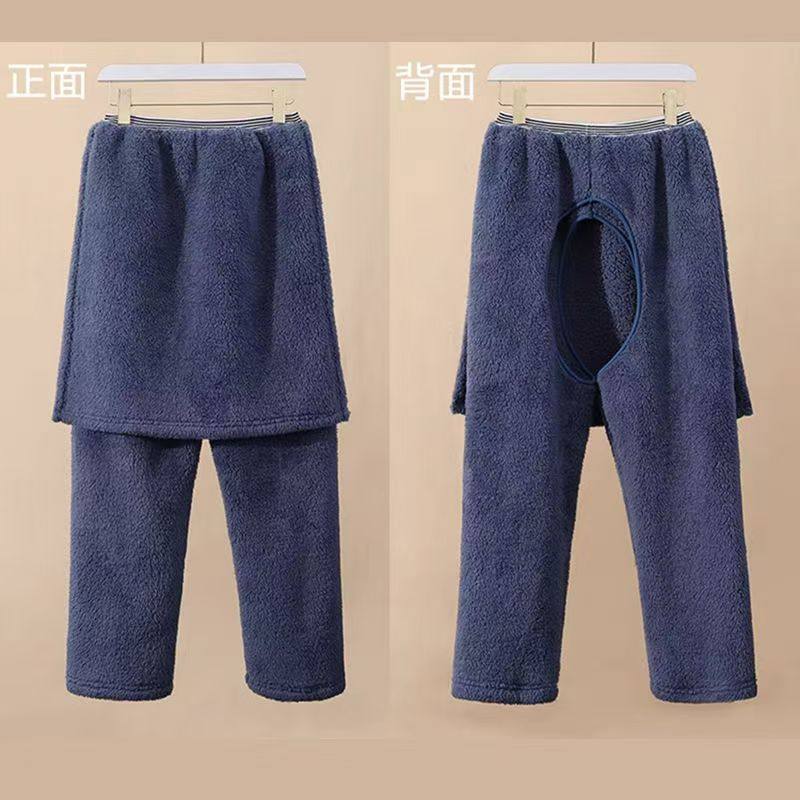 珊瑚卧床加厚老人开裆裤加绒瘫痪护理方便换尿布病人冬季遮羞睡裤,淘宝优惠券,粉丝福利购,淘宝优惠卷