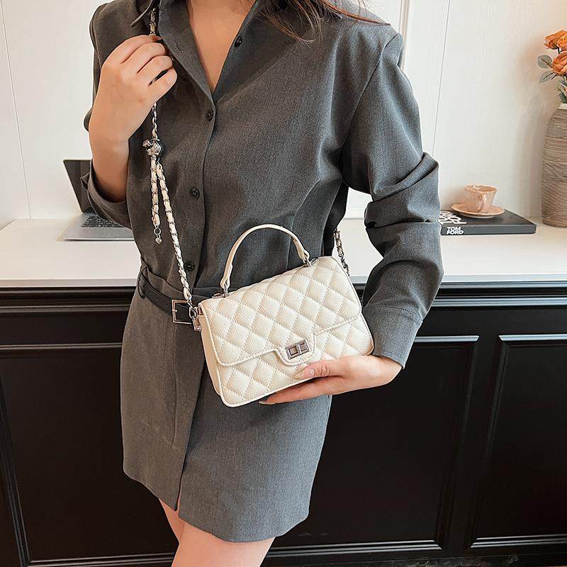 小香风菱格链条包女包2025超火新款百搭单肩斜挎包简约手提小方包,淘宝优惠券,粉丝福利购,淘宝优惠卷