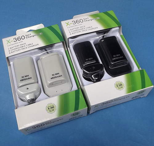 全新 XBOX360无线手柄电池包 XBOX 360手柄充电电池+充电线+座充 - 图0