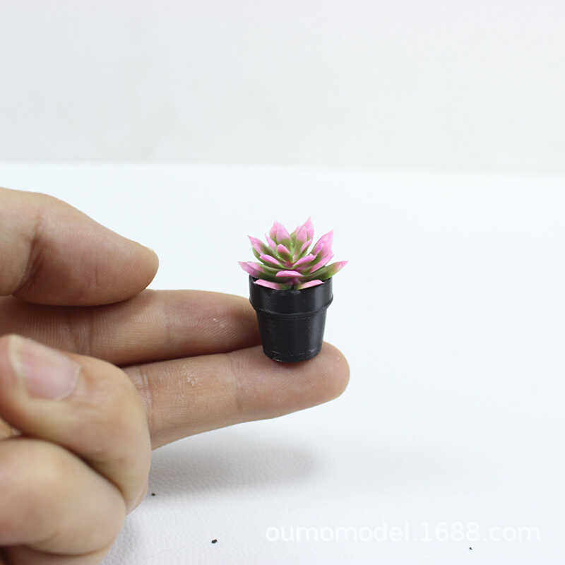 微缩模型盆栽仙人掌迷你植物模型diy沙盘摆件娃屋花盆diy娃屋装饰 - 图0
