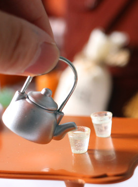 塑料盖子可拿掉娃娃屋厨房摆件