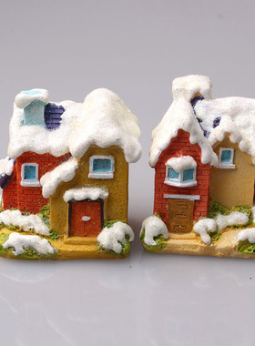 树脂桌面微景观颜色亮丽雪景