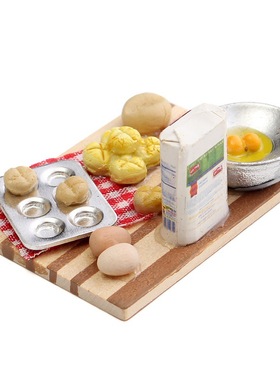 木树脂食玩道具桌面面团鸡蛋