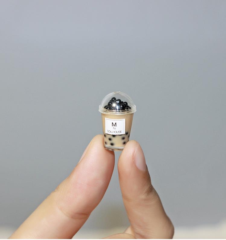 1:12微缩食玩场景饮料娃娃屋仿真配件迷你道具拿铁珍珠奶茶模型,淘宝优惠券,粉丝福利购,淘宝优惠卷